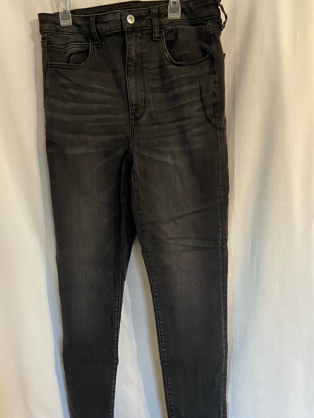 American Eagle Women's 12 Long Next Level Stretch Highest Rise Black Jegging